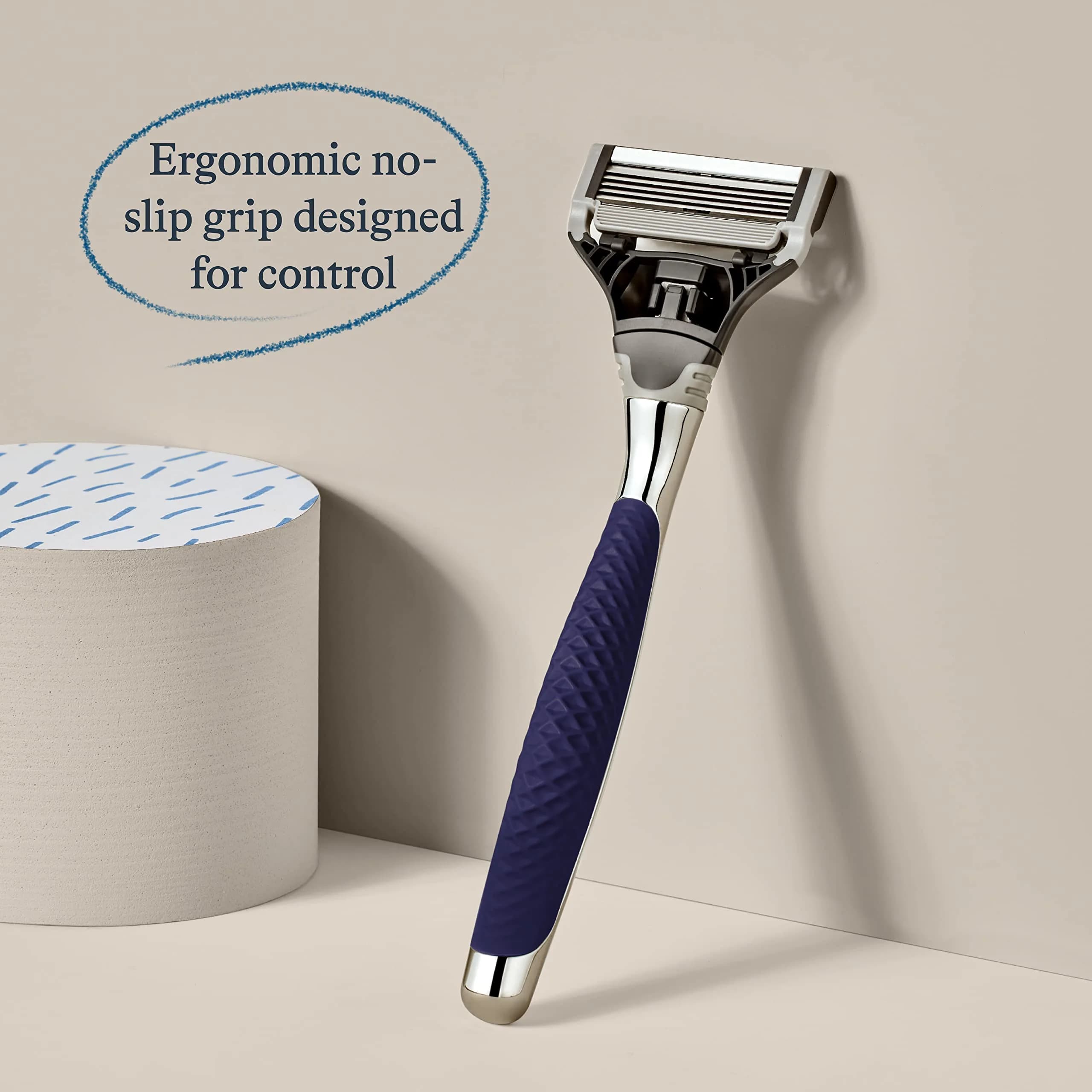 Harry's Original Shaving Kit for Men - Winston Handle & 3 German-Engineered Blade Refills | Chrome Edition - view 3