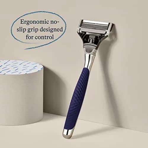Harry's Original Shaving Kit for Men, Chrome Edition | 5-Blade Razor Handle & 3 Refills | German Engineered thumbnail 3