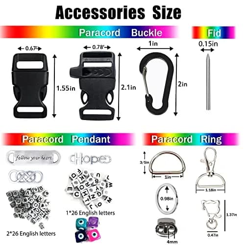 MONOBIN Paracord Kit with Jig & Accessories | 36 Colors for Crafts & Outdoor Use thumbnail 6