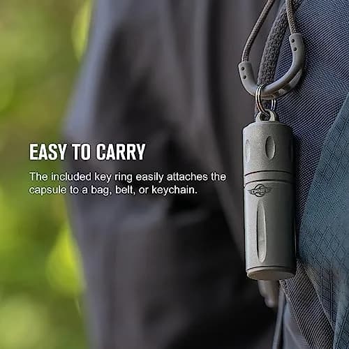 OKNIFE Otacle H1 Mini Keychain Pill Holder, Titanium Waterproof Pill Case | Compact, Water-Resistant & Stylish thumbnail 7