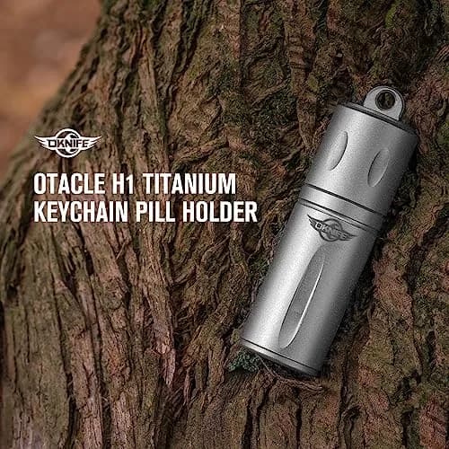 OKNIFE Otacle H1 Mini Keychain Pill Holder, Titanium Waterproof Pill Case | Compact, Water-Resistant & Stylish thumbnail 8