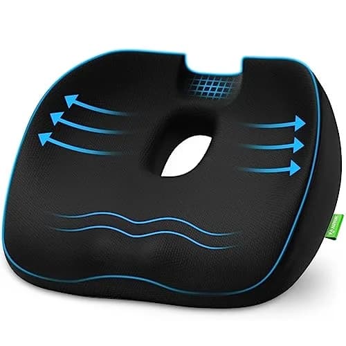 AUVON Donut Seat Cushion for Tailbone Pain 43.7cm (17.2"L x 16.2"W x 3.1"H) | Orthopedic Pain Relief for Hemorrhoids, Sciatica, Postpartum thumbnail 1