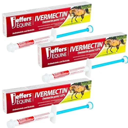 Jeffers Ivermectin Dewormer for Horses 3 Pack | Apple Flavored Broad Spectrum Paste thumbnail 1