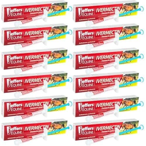 Jeffers Ivermectin Gel Dewormer for Horses 12 Pack | Apple Flavored Parasite Control thumbnail 1