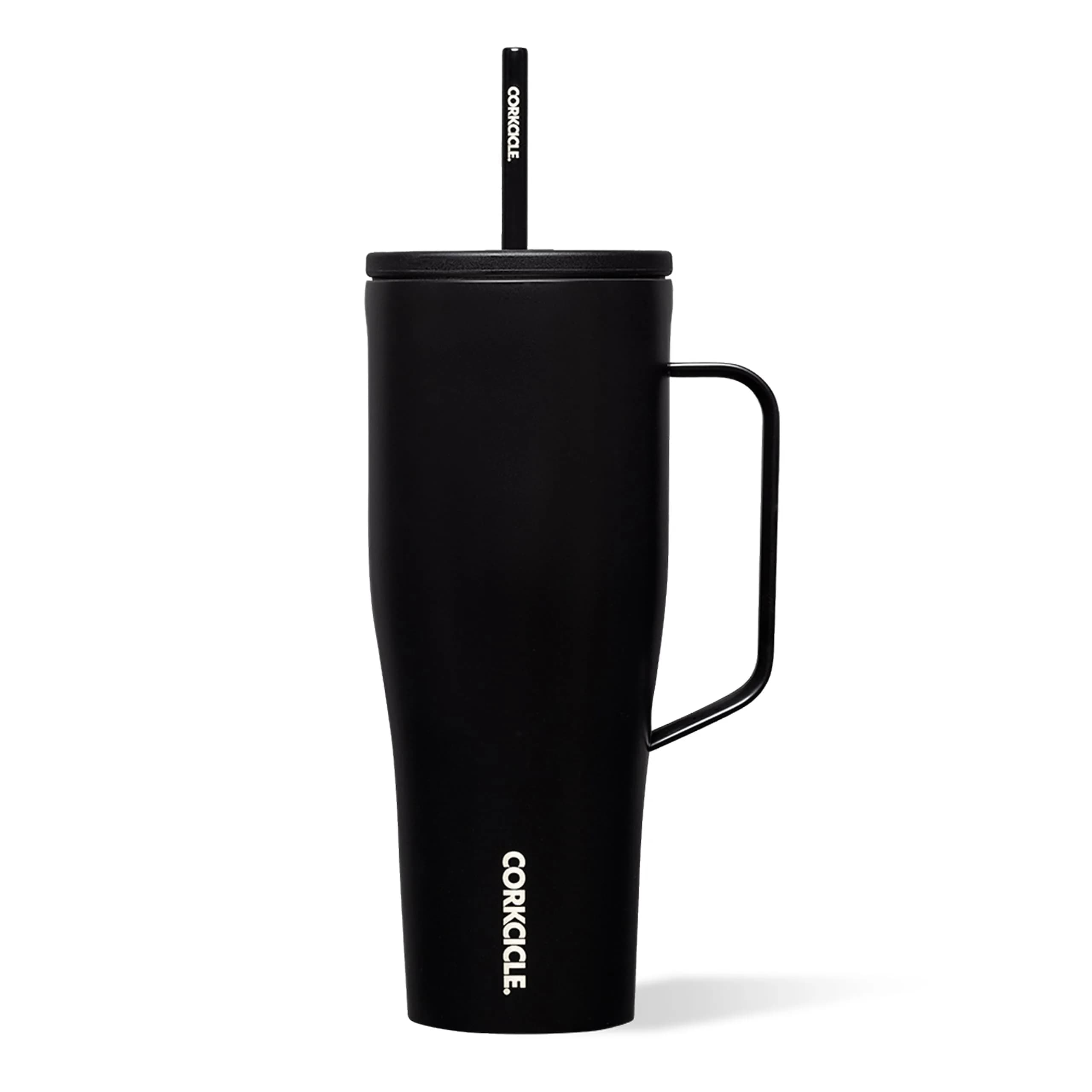 Corkcicle Cold Cup XL Handle Tumbler 30 oz Black | Triple-Insulated Stainless Steel