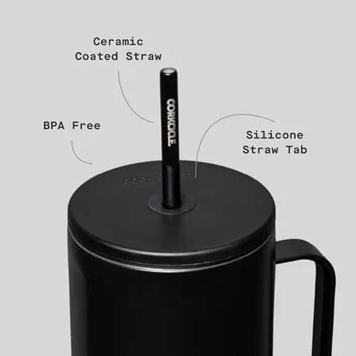 Corkcicle Cold Cup XL Handle Tumbler 30 oz Black | Triple-Insulated Stainless Steel thumbnail 4