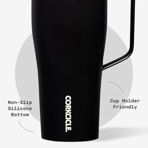 Corkcicle Cold Cup XL Handle Tumbler 30 oz Black | Triple-Insulated Stainless Steel thumbnail 5