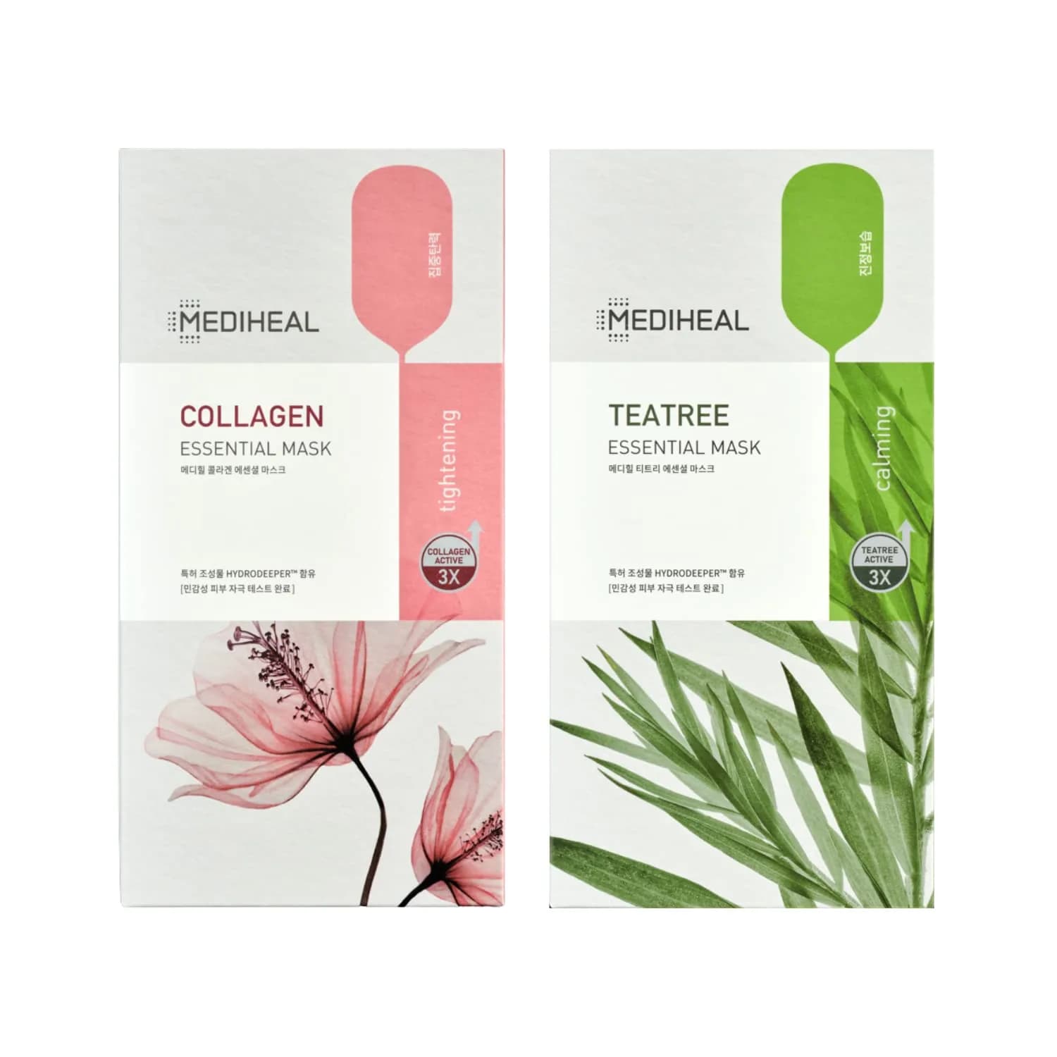 MEDIHEAL Collagen & Teatree Sheet Mask 20 Sheets | Hydrating, Firming & Soothing for All Skin Types — Collagen & Teatree
