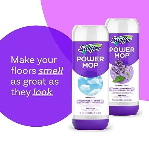 Swiffer PowerMop Liquid Floor Cleaner Refills Fresh Scent 1.5 L (50.7 Fl Oz) | Mops Smarter, Cleans in Half the Time thumbnail 4