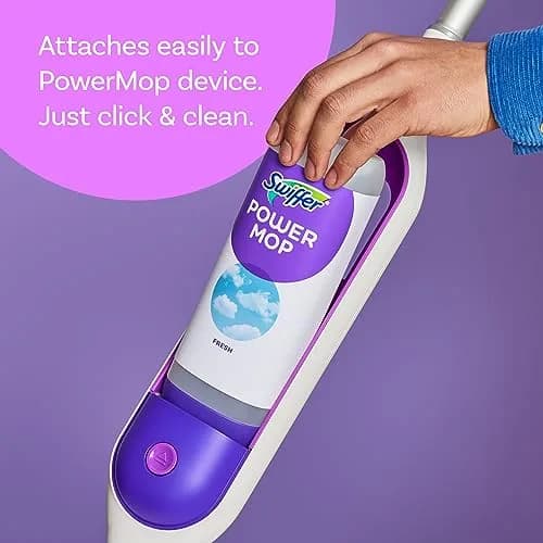 Swiffer PowerMop Liquid Floor Cleaner Refills Fresh Scent 1.5 L (50.7 Fl Oz) | Mops Smarter, Cleans in Half the Time thumbnail 5