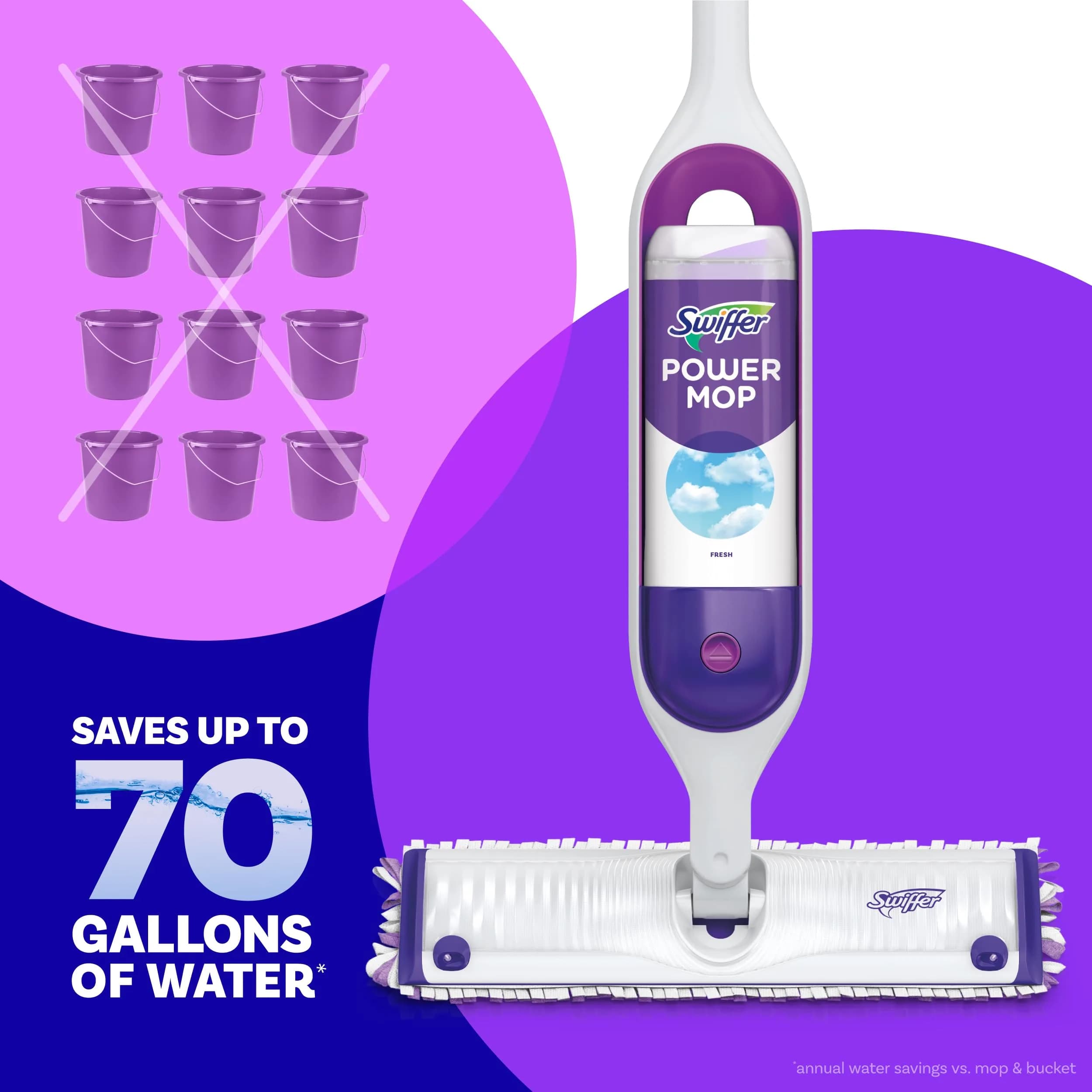 Swiffer PowerMop Fresh Scent Liquid Floor Cleaner Refills - 2 Count, 25.35 Fl Oz Each - view 7