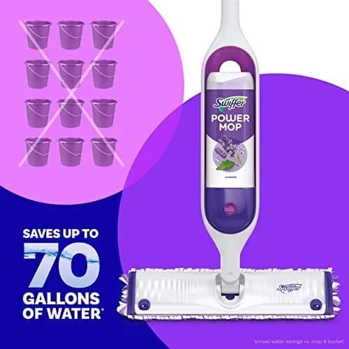 Swiffer PowerMop Floor Cleaner Refill Solution Lavender Scent 1.5L (50.7 Fl Oz) | All-Purpose Multi-Surface Cleaner for Tile, Vinyl, Laminate, Wood thumbnail 9
