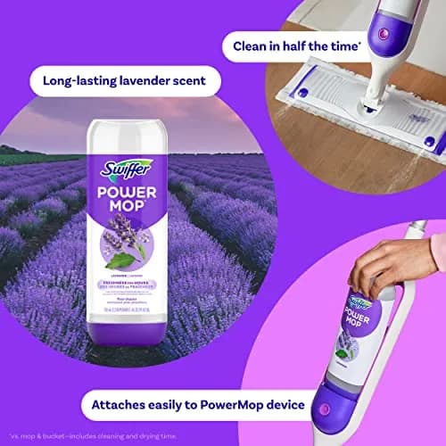 Swiffer PowerMop Floor Cleaner Refill Solution Lavender Scent 1.5L (50.7 Fl Oz) | All-Purpose Multi-Surface Cleaner for Tile, Vinyl, Laminate, Wood - view 2