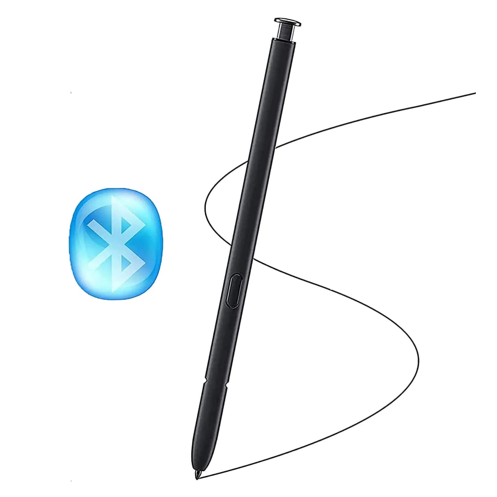 PCTC Stylus Pen with Bluetooth for Samsung Galaxy S23 Ultra 5G | Remote Control & Air Command — Black