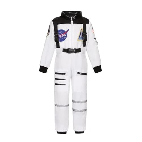 Dormstop Kids Astronaut Costume NASA Space Jumpsuit for Boys Girls Space Pretend Dress up White (5-7 Years) thumbnail 7