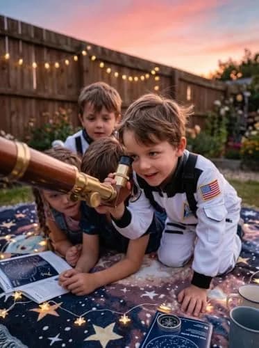 Dormstop Kids Astronaut Costume NASA Space Jumpsuit for Boys Girls Space Pretend Dress up White (5-7 Years) thumbnail 2