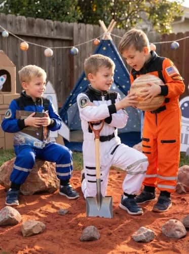 Dormstop Kids Astronaut Costume NASA Space Jumpsuit for Boys Girls Space Pretend Dress up White (5-7 Years) thumbnail 3