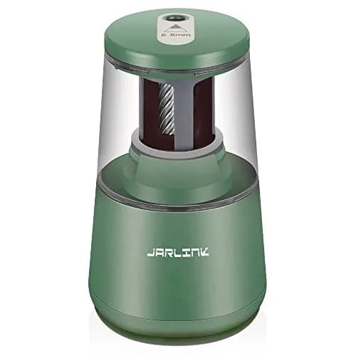 JARLINK Electric Pencil Sharpener Green, 8mm (0.31 inch) | Auto Stop & Heavy Duty Helical Blade thumbnail 1