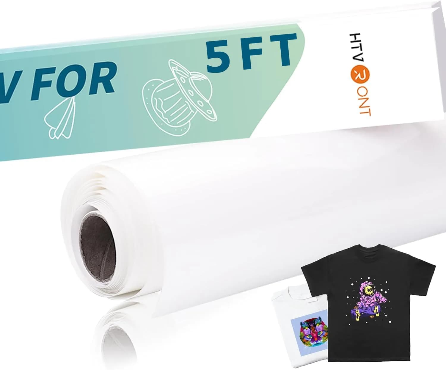 HTVRONT Sublimation HTV for Dark/Light Fabric - Matte, 30.48cm x 1.52m (12" X 5 FT) - main product image