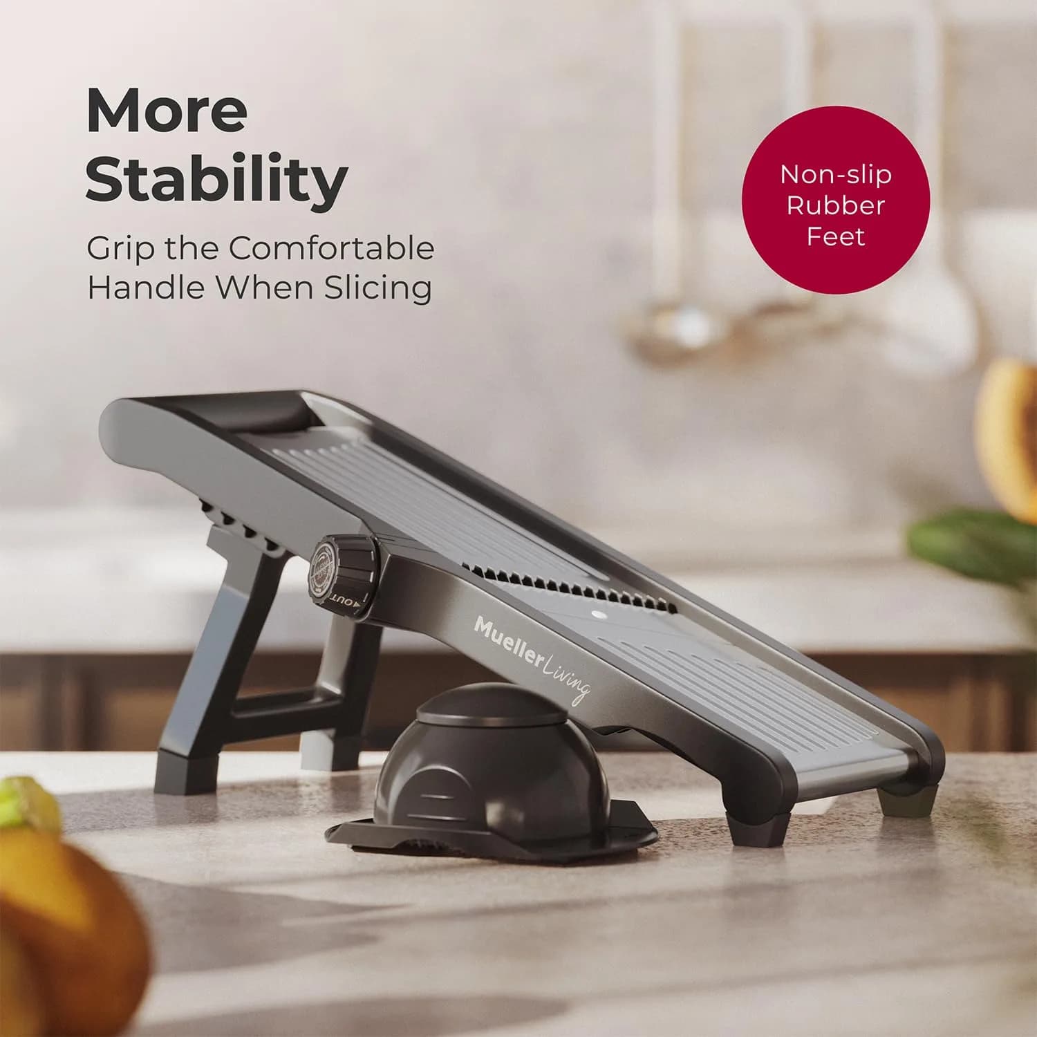 MuellerLiving Mandoline Slicer Stainless Steel | 1.0-9.0mm Slice, 4.5-9.0mm Julienne - view 8