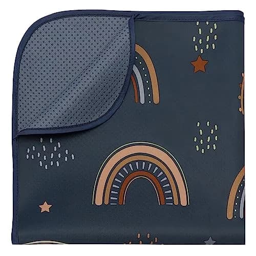 Blissful Diary Baby Splat Mat 128cm x 128cm (50.4 x 50.4 Inch) | Wipeable Waterproof Floor Protector for High Chairs & Playtime thumbnail 8