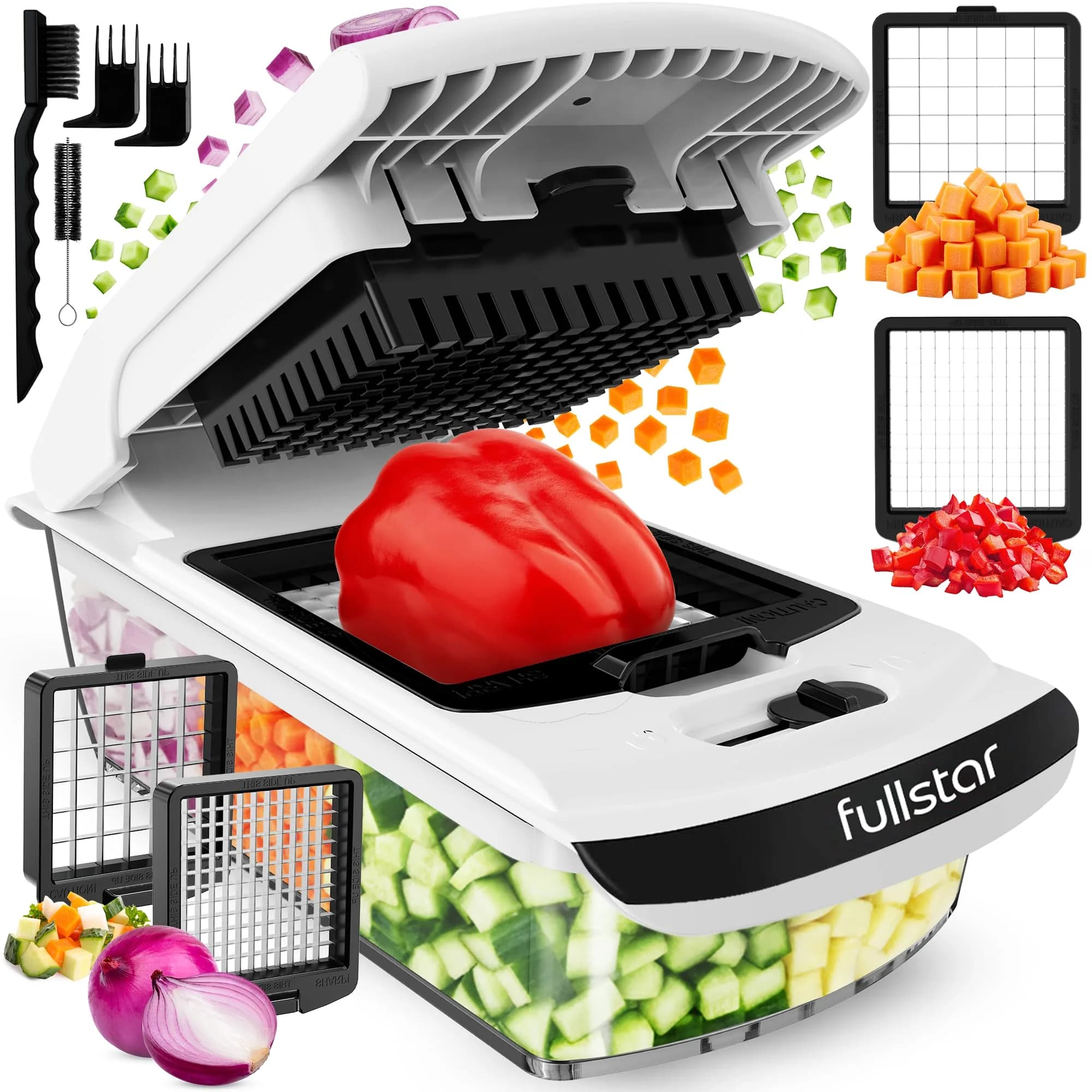 Fullstar Pro Original Vegetable Chopper Kitchen Prep Tool | 5-Cup Capacity, 420 Stainless Steel Blades - main product image