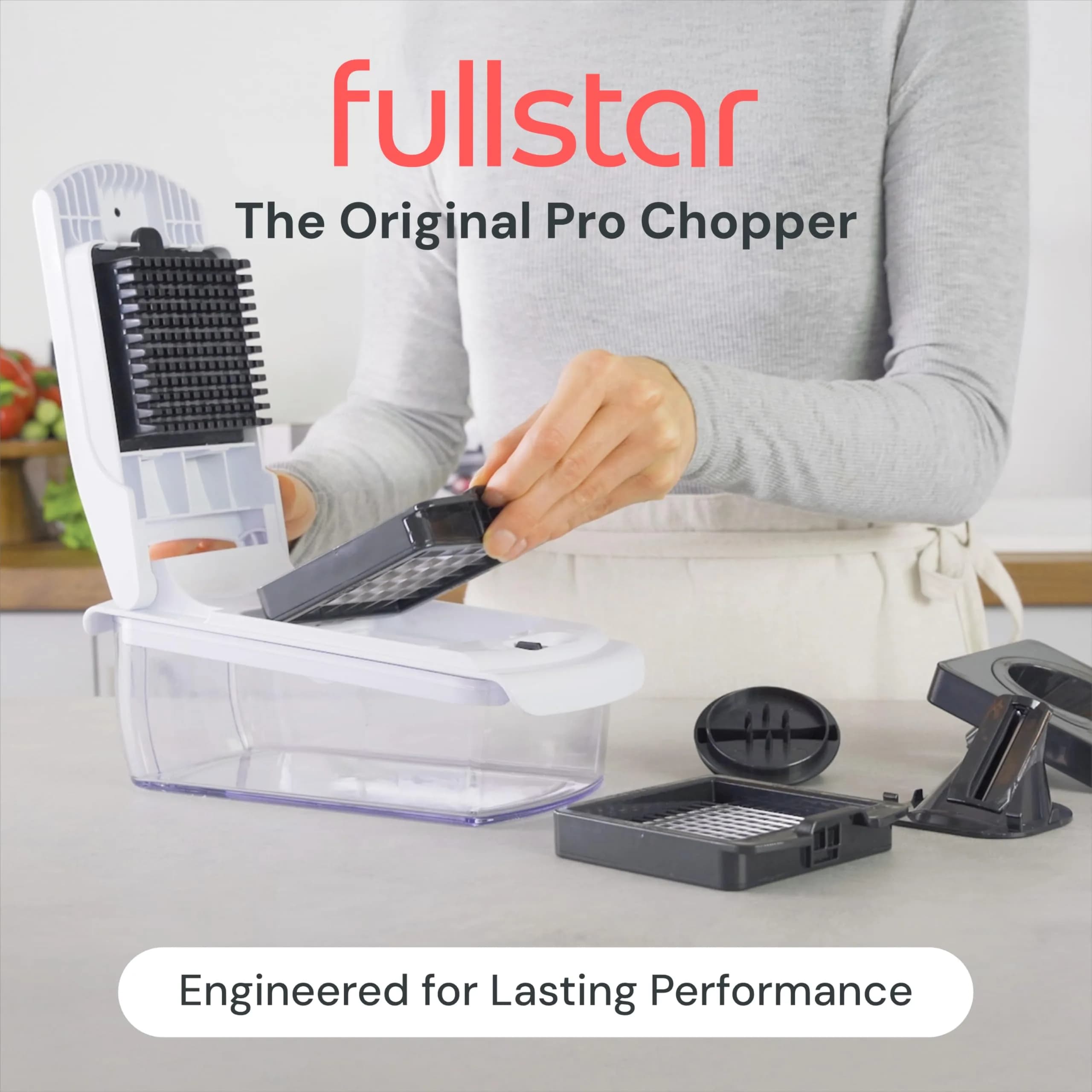 Fullstar Pro Original Vegetable Chopper Kitchen Prep Tool | 5-Cup Capacity, 420 Stainless Steel Blades - view 2