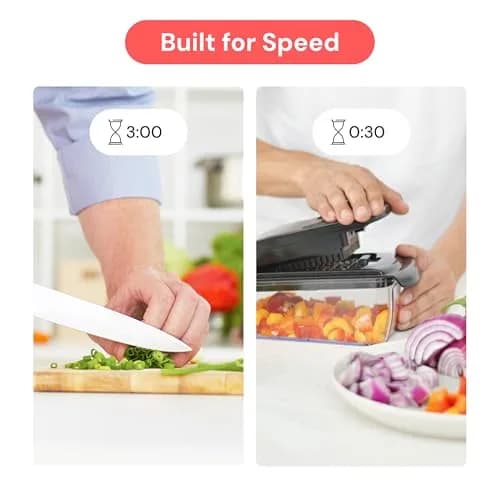 Fullstar Pro Original Vegetable Chopper Kitchen Prep Tool | 5-Cup Capacity, 420 Stainless Steel Blades thumbnail 3