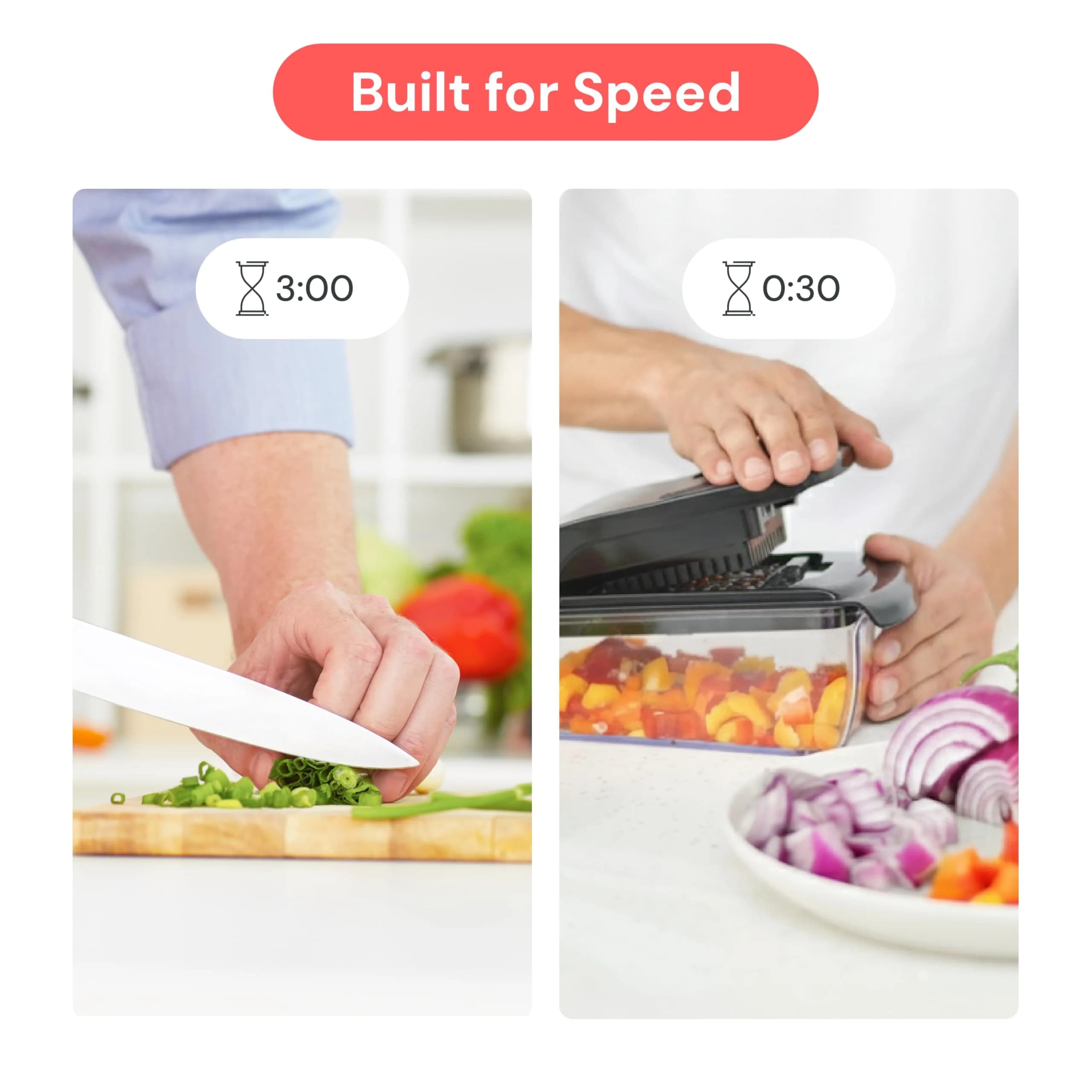 Fullstar Pro Original Vegetable Chopper Kitchen Prep Tool | 5-Cup Capacity, 420 Stainless Steel Blades - view 3