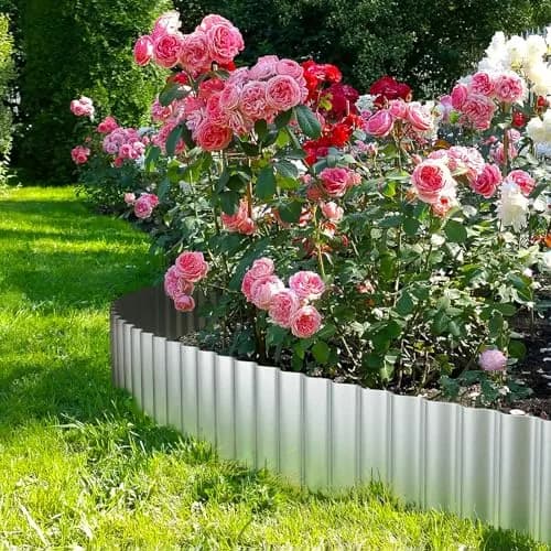 LAVEVE Corrugated Metal Garden Edging 10" x 20Ft | Durable, Stylish & Weatherproof thumbnail 2
