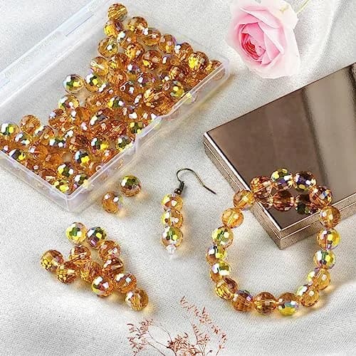 Reastar Crystal Glass Beads 10mm (80 Pcs) | 96 Faceted for Sparkle thumbnail 7