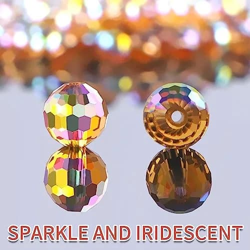 Reastar Crystal Glass Beads 10mm (80 Pcs) | 96 Faceted for Sparkle thumbnail 3