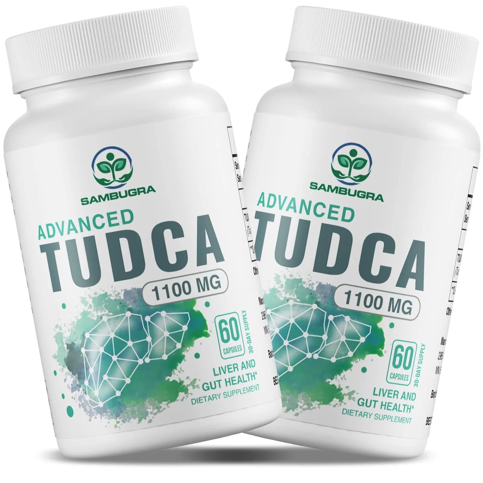 Sambugra TUDCA Liver Supplements 1100mg | Supports Liver Detox & Repair, 120 Capsules
