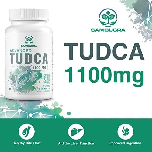 Sambugra TUDCA Liver Supplements 1100mg | Supports Liver Detox & Repair, 120 Capsules thumbnail 2