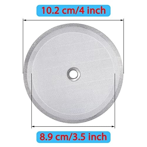 Attsky French Press Filter Replacement, 4 Pack, 4 Inch Stainless Steel Mesh | High Filtration & Reusable thumbnail 2