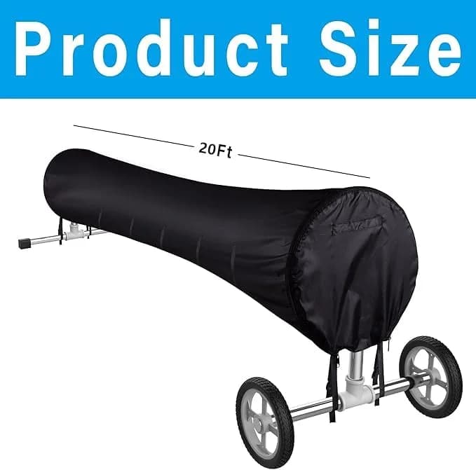 Tlswshsy Swimming Pool Solar Reel Cover, 20 FT | Heavy-Duty Winter & Summer Pool Cover thumbnail 1