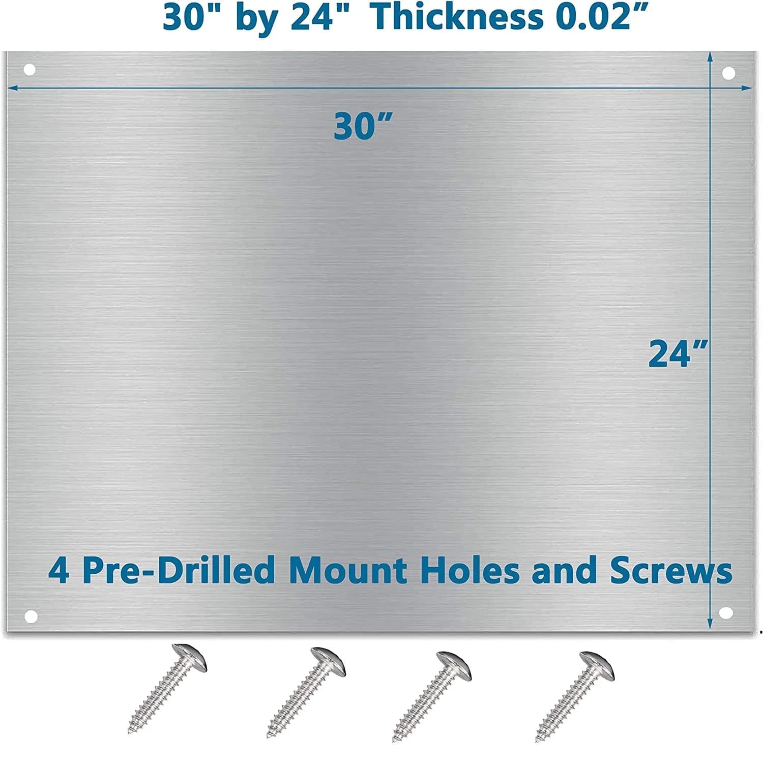 Generic Stainless Steel Backsplash for Kitchen Wall, 24 x 30 Inch | Protects Walls from Cooking Splatter - view 2