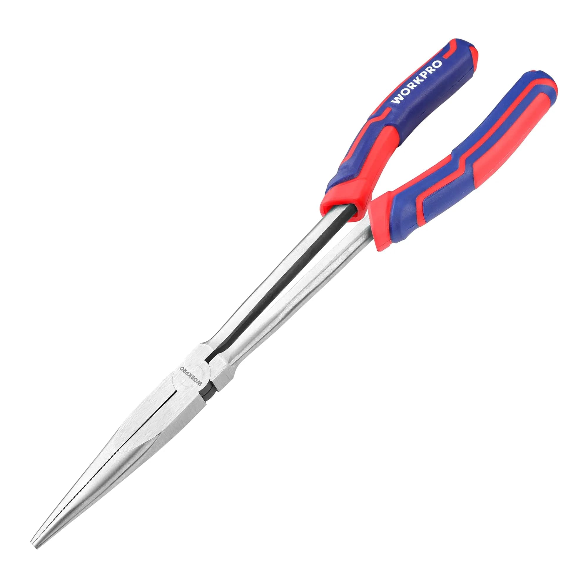 WORKPRO Premium 11” Extra Long Needle Nose Pliers | Heavy-Duty CRV Steel, Soft Grip for Precision Reach