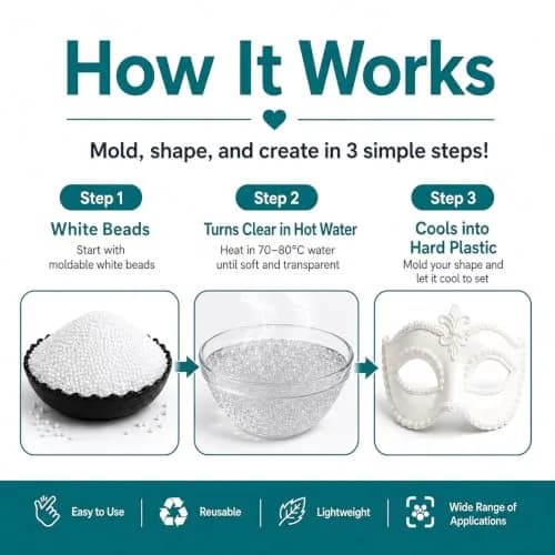 Sukh Moldable Plastic Pellets 310G | Thermoplastic Beads for Crafts & DIY thumbnail 3