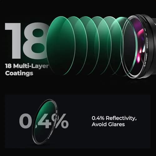 K&F CONCEPT 55mm MCUV Lens Protection Filter Ultra Slim 18 Multi-Coating | UV Filter for Camera Lenses thumbnail 6