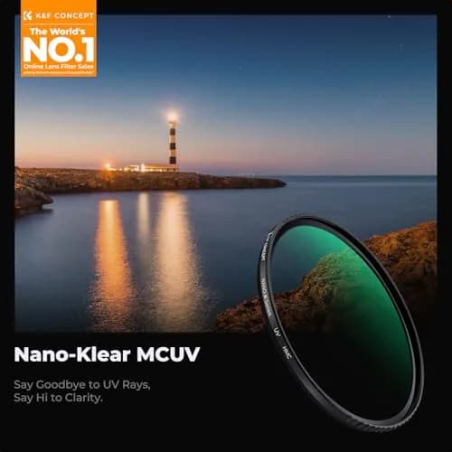 K&F CONCEPT 55mm MCUV Lens Protection Filter Ultra Slim 18 Multi-Coating | UV Filter for Camera Lenses thumbnail 2