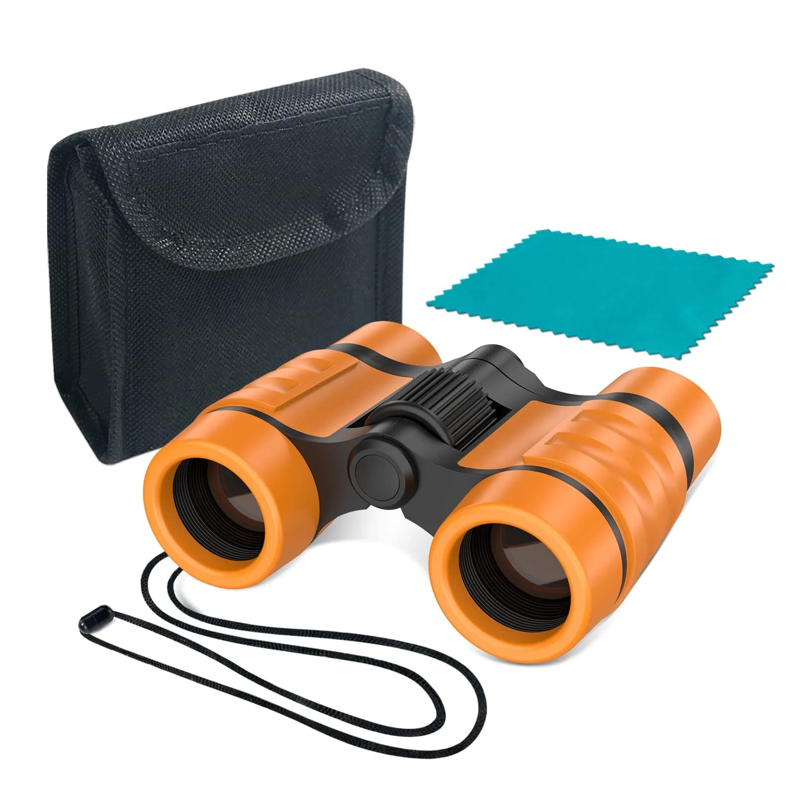 ESSENSON Kids Binoculars Orange 4x30mm | Shockproof Outdoor Toy for Ages 3-12 - main product image