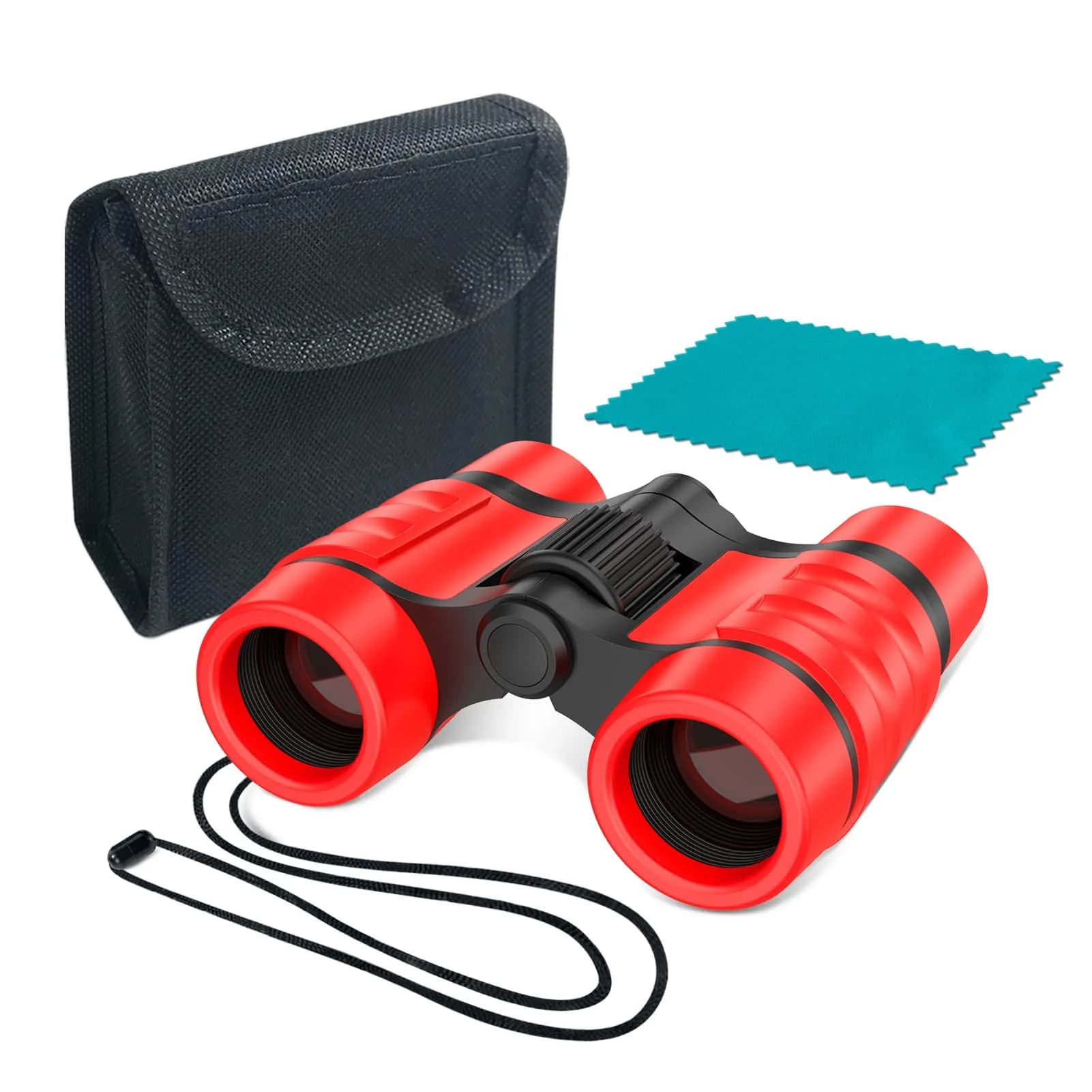 ESSENSON Kids Binoculars - Vibrant Red, 4x30mm Shockproof Outdoor Toy for Ages 3-12 - main product image