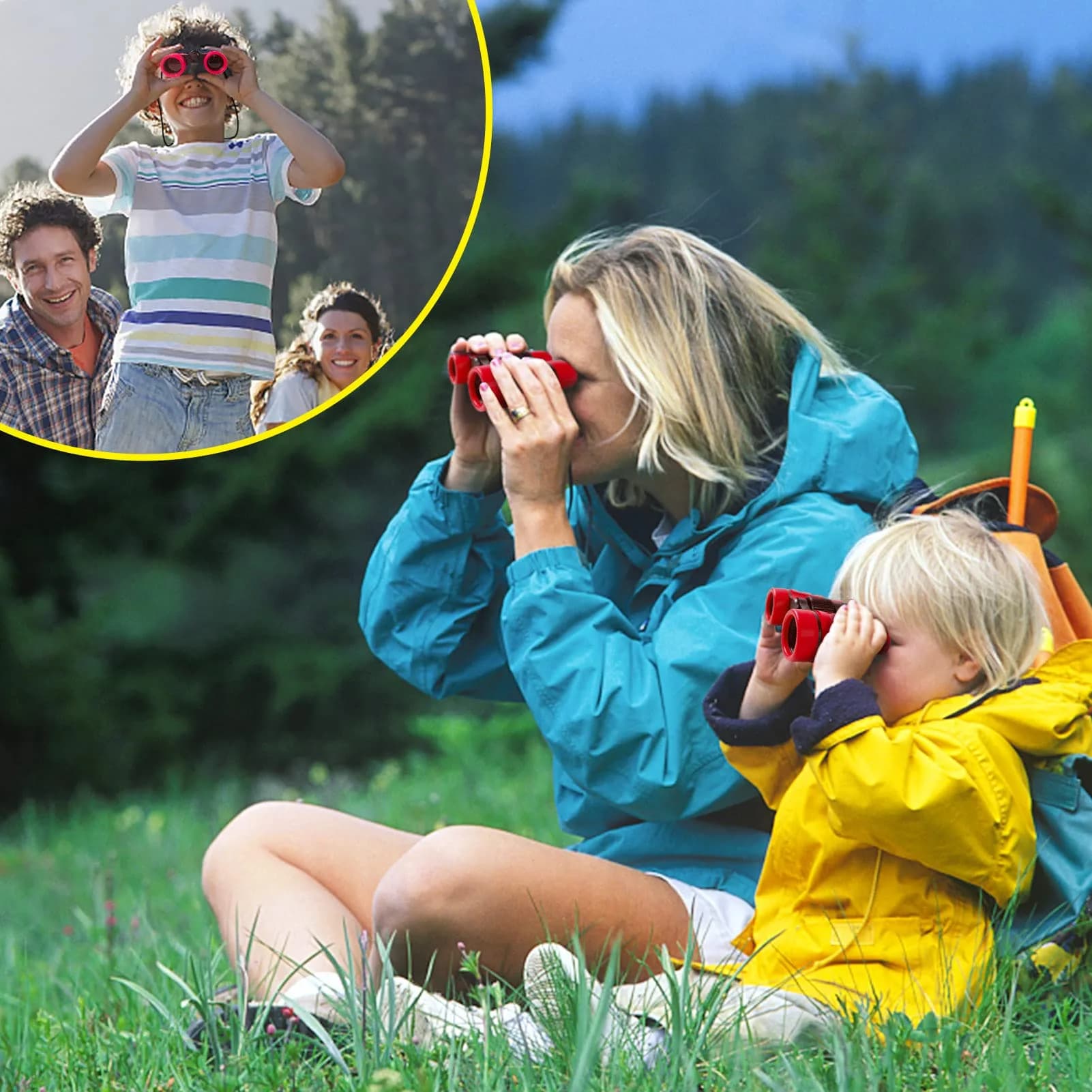 ESSENSON Kids Binoculars - Vibrant Red, 4x30mm Shockproof Outdoor Toy for Ages 3-12 - view 4