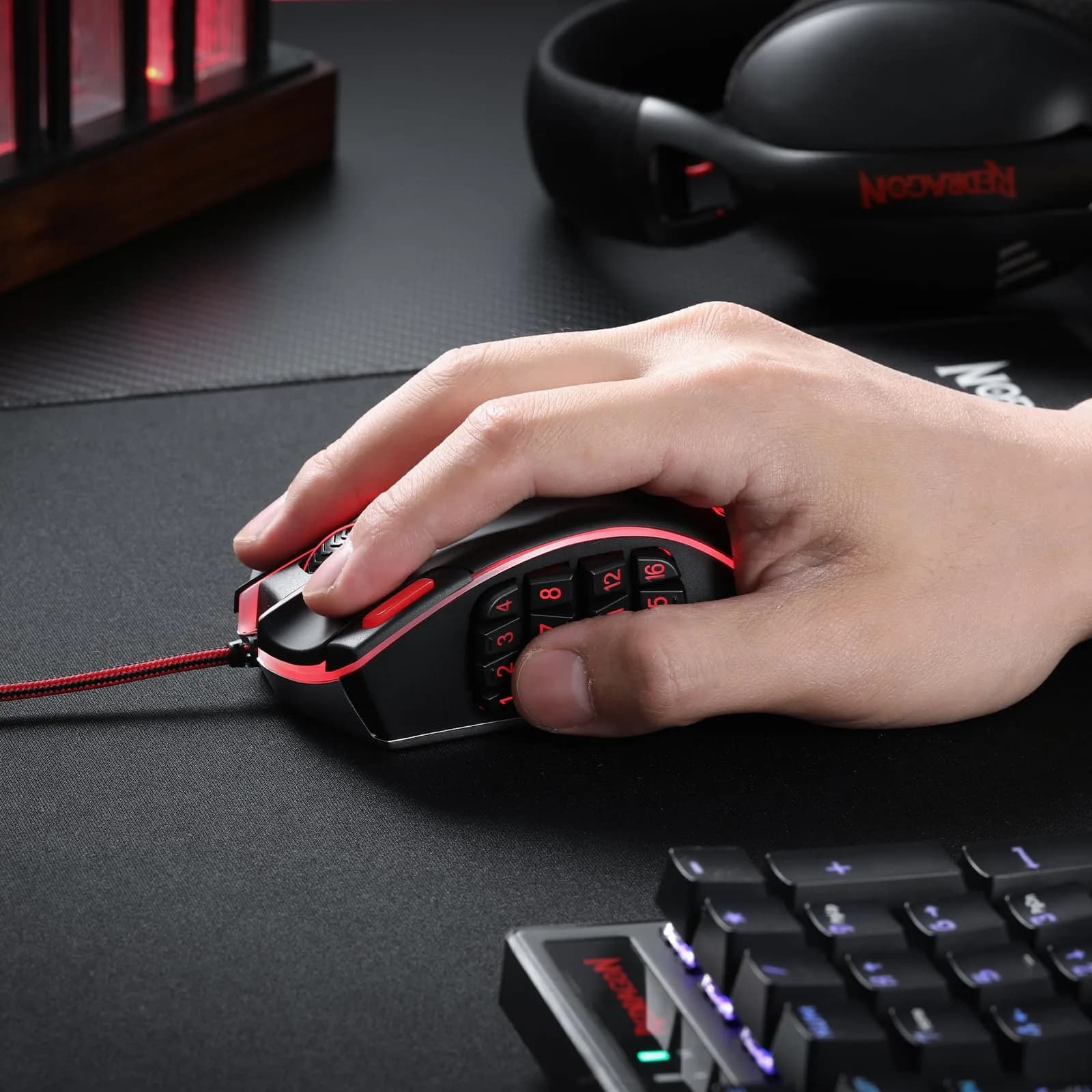 Redragon M990 Wired RGB MMO Gaming Mouse 32000 DPI with Weight Tuning | 23 Programmable Buttons - view 7