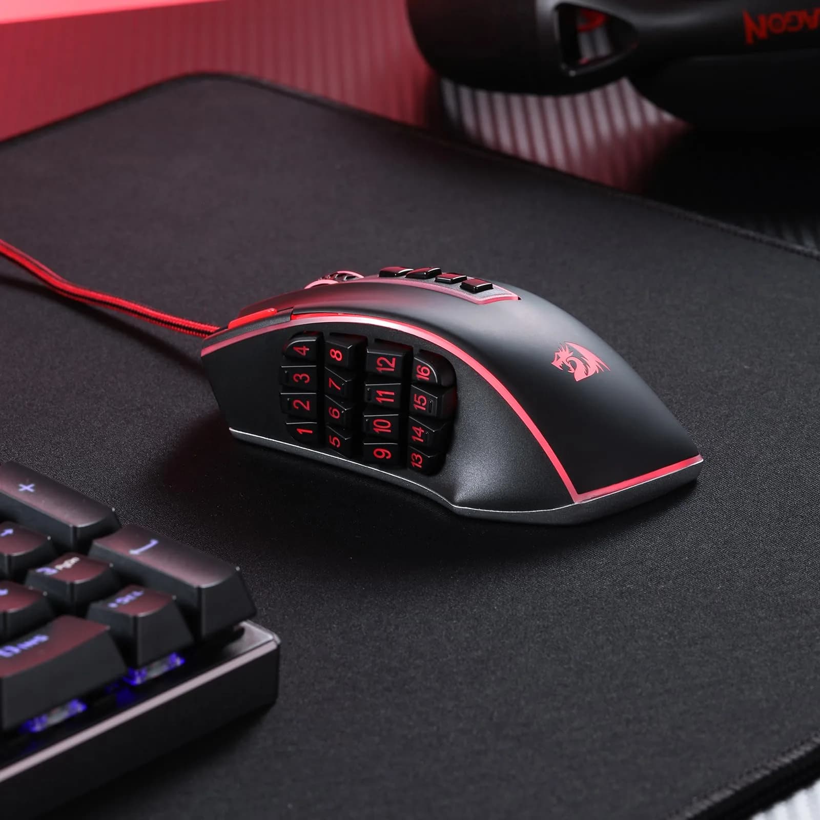 Redragon M990 Wired RGB MMO Gaming Mouse 32000 DPI with Weight Tuning | 23 Programmable Buttons - view 8