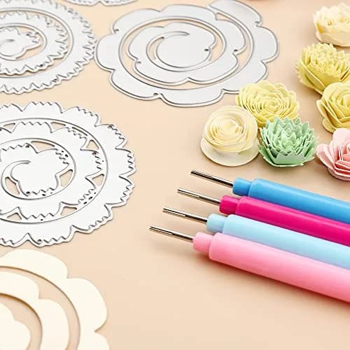 CYFUN DESIGN 8Pcs 3D Flowers Spiral Metal Cutting Dies Set | Crafting Embellishments for Card Making thumbnail 5