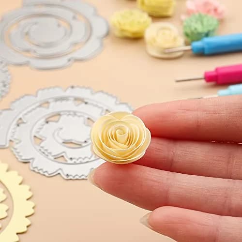 CYFUN DESIGN 8Pcs 3D Flowers Spiral Metal Cutting Dies Set | Crafting Embellishments for Card Making thumbnail 6