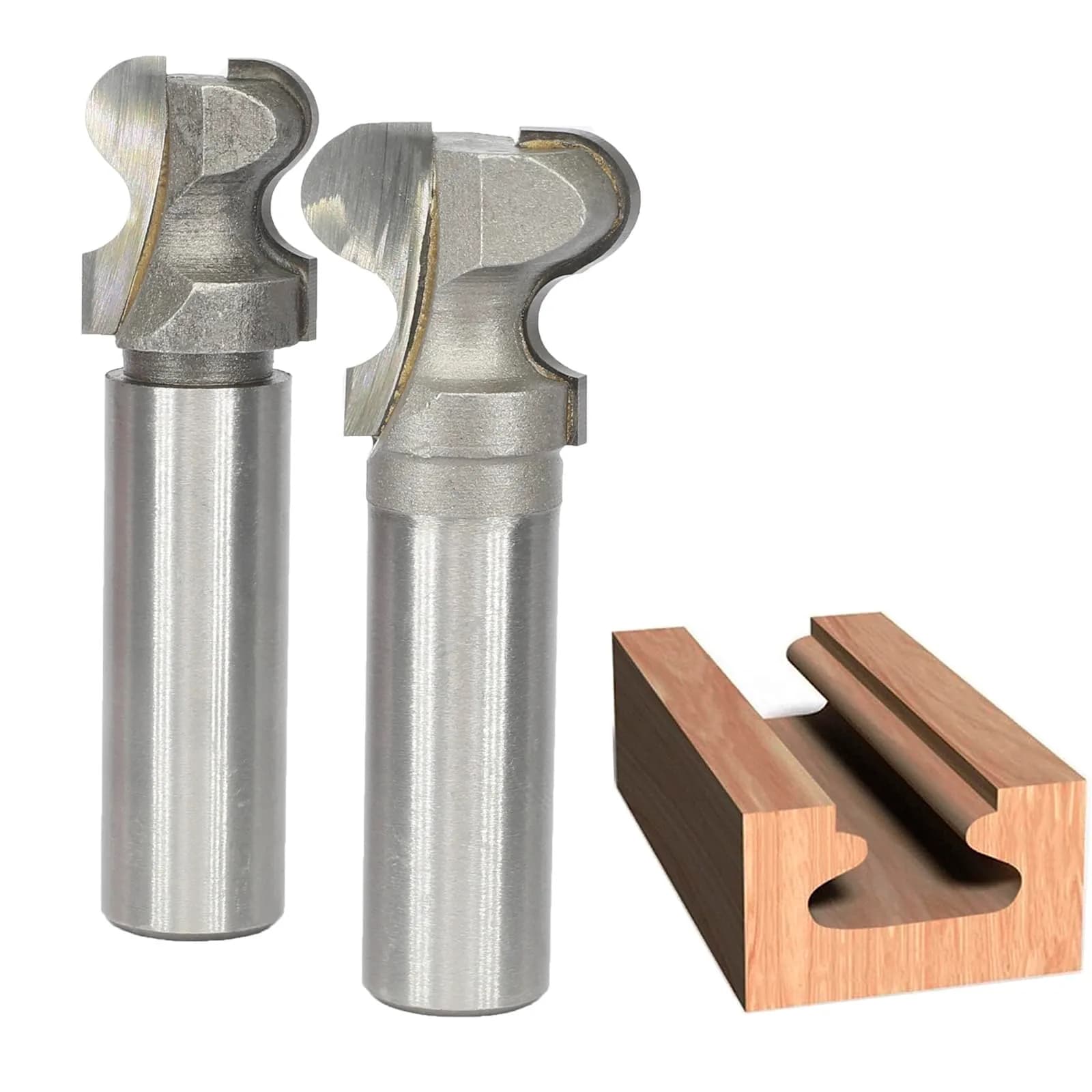 Akylin 2Pcs Finger Pull Router Bit Set 1/2" Shank | Drawer Handle Making Tool