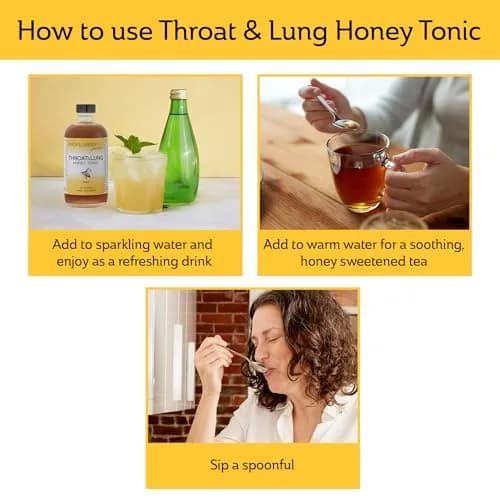 Mickelberry Gardens Throat Lung Honey Tonic 8oz 2 Pack | Natural Sore Throat Relief & Immune Support thumbnail 3